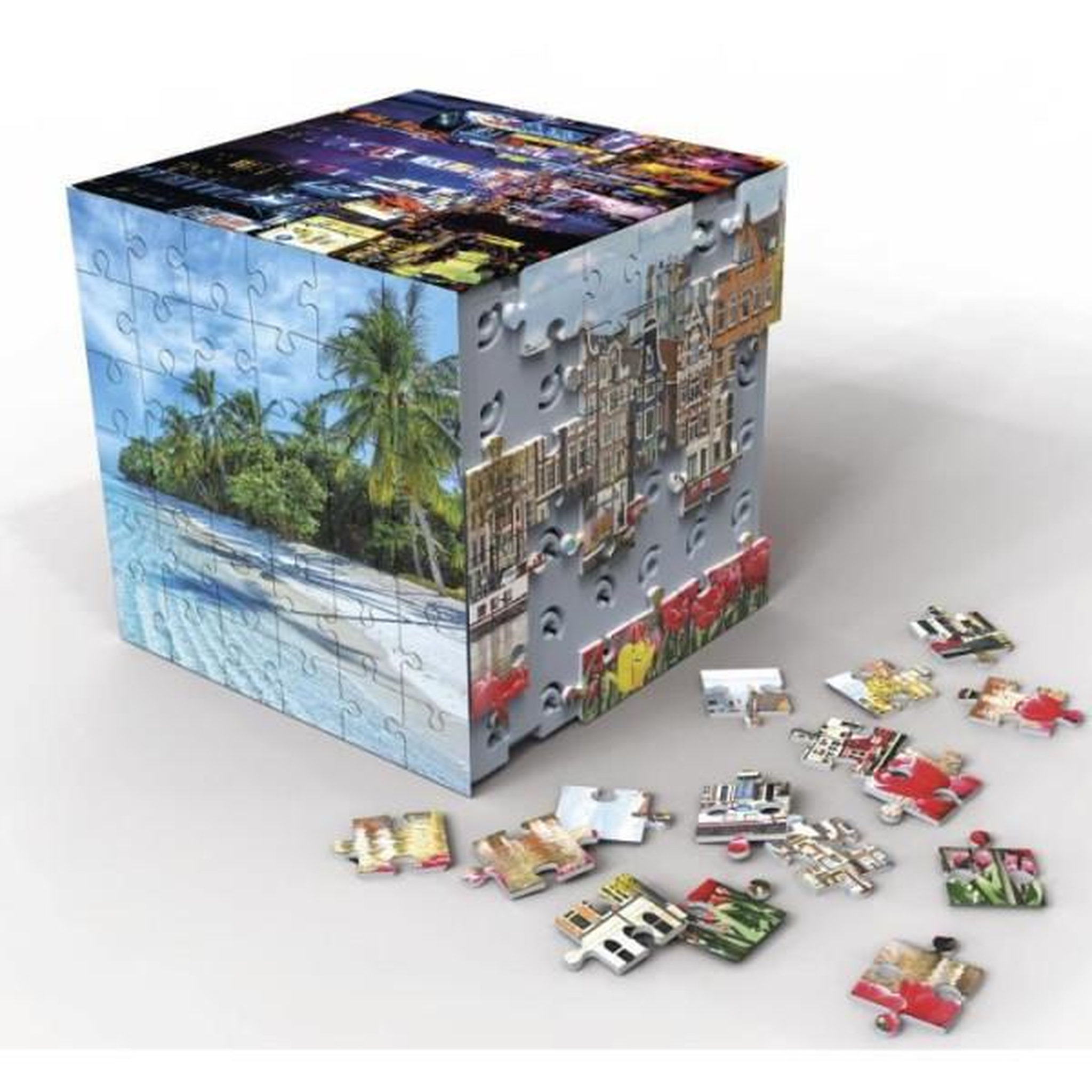 Voir la diapositive 2 : EDUCA Puzzle 3d - educa - cube voyage - 216 pieces - 6 puzzles de 36 pieces - défi ludique 8 ans + (20124)