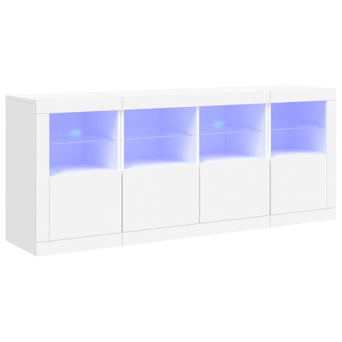 VIDAXL Buffet avec lumieres LED blanc 163x37x67 cm