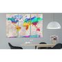 Voir la diapositive 2 : Paris Prix Tableau Imprimé  World Map : Rainbow Gradient