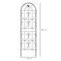 Voir la diapositive 3 : OUTSUNNY Treillis de jardin effet fer forgé oiseau - 2 supports plantes grimpantes - 50 x 180 cm - métal époxy noir
