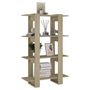 Voir la diapositive 4 : VIDAXL Bibliotheque/Separateur de piece Chene Sonoma 80x30x123,5 cm