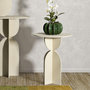Voir la diapositive 6 : Paris Prix Table d'Appoint Design  Dune  58cm Crème