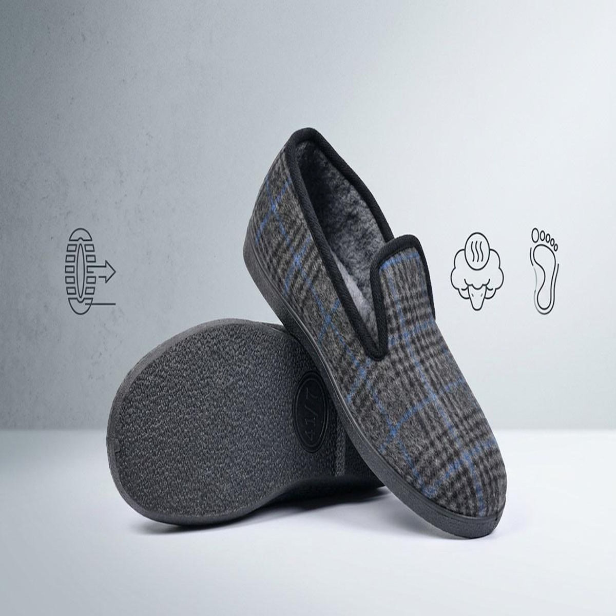 OZABI OZABI Pantoufles Homme Charentaises Chaudes Antidérapantes