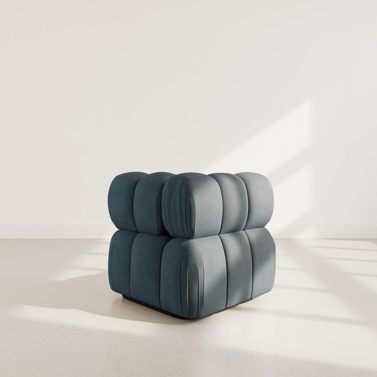 LISA DESIGN Ruby - module d'assise d'angle droit en velours texturé