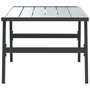 Voir la diapositive 4 : VIDAXL Table basse de jardin noir 90x45x35 cm acier enduit de poudre