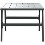 Voir la diapositive 4 : VIDAXL Table basse de jardin noir 90x45x35 cm acier enduit de poudre