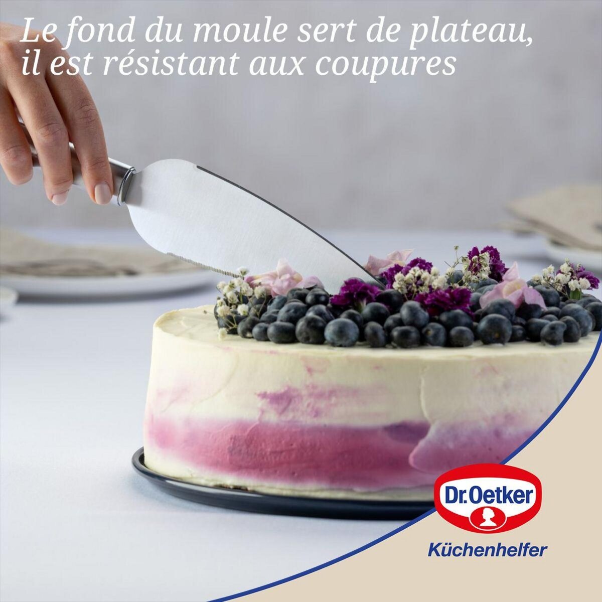DR.OETKER Ensemble de 2 Moules à manqué et savarin double fond 28 cm Dr. Oetker Back Liebe