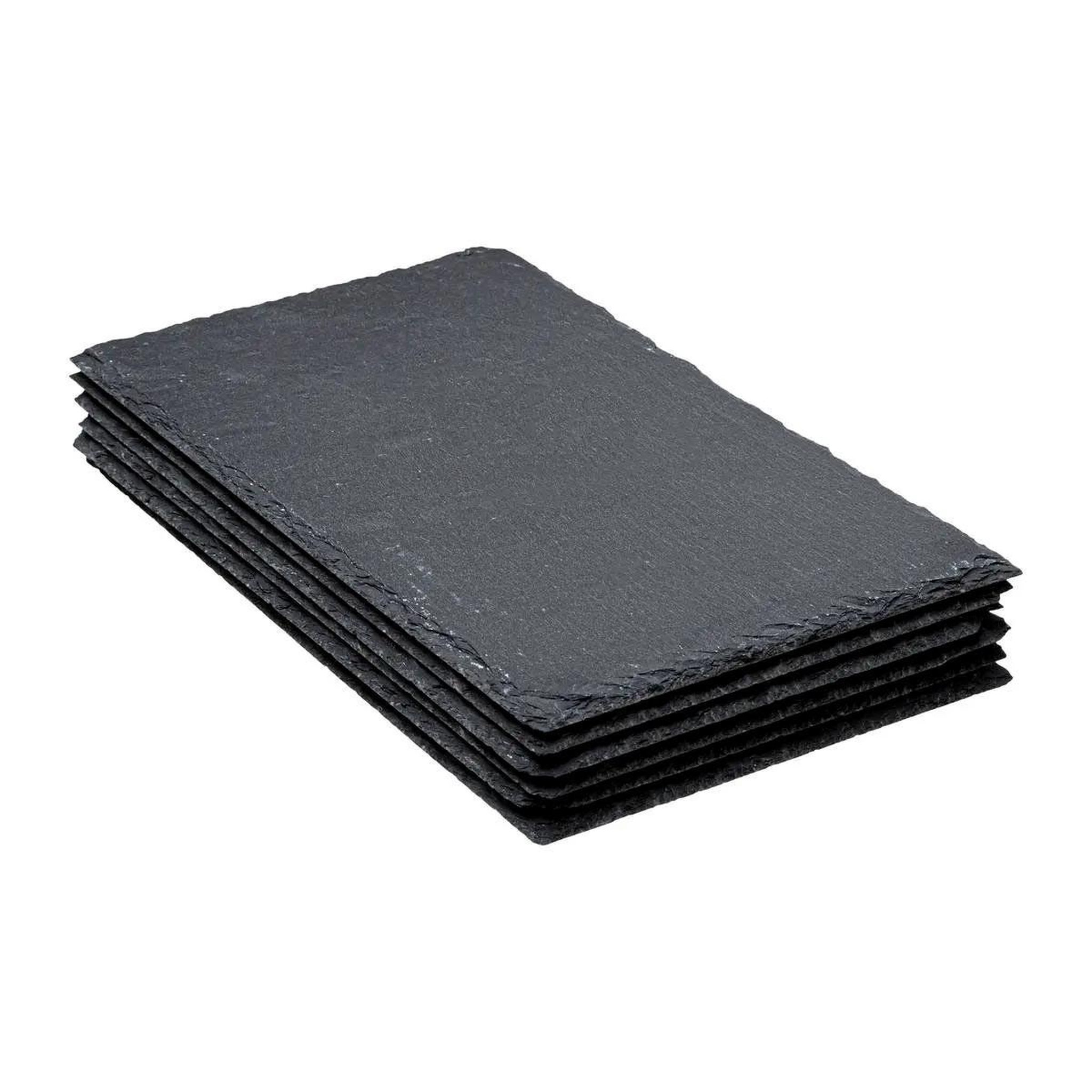 SECRET DE GOURMET Lot de 6 assiettes plates  ardoise ii  30cm gris
