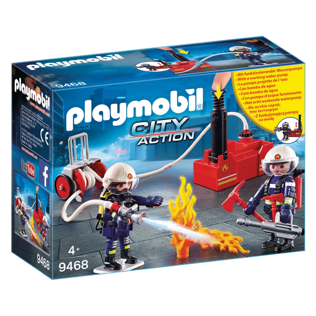 PLAYMOBIL 9468 - City Action - Pompiers avec matériel d'incendie 