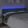VIDAXL Tete de lit a LED Bleu fonce 203x16x78/88 cm Velours