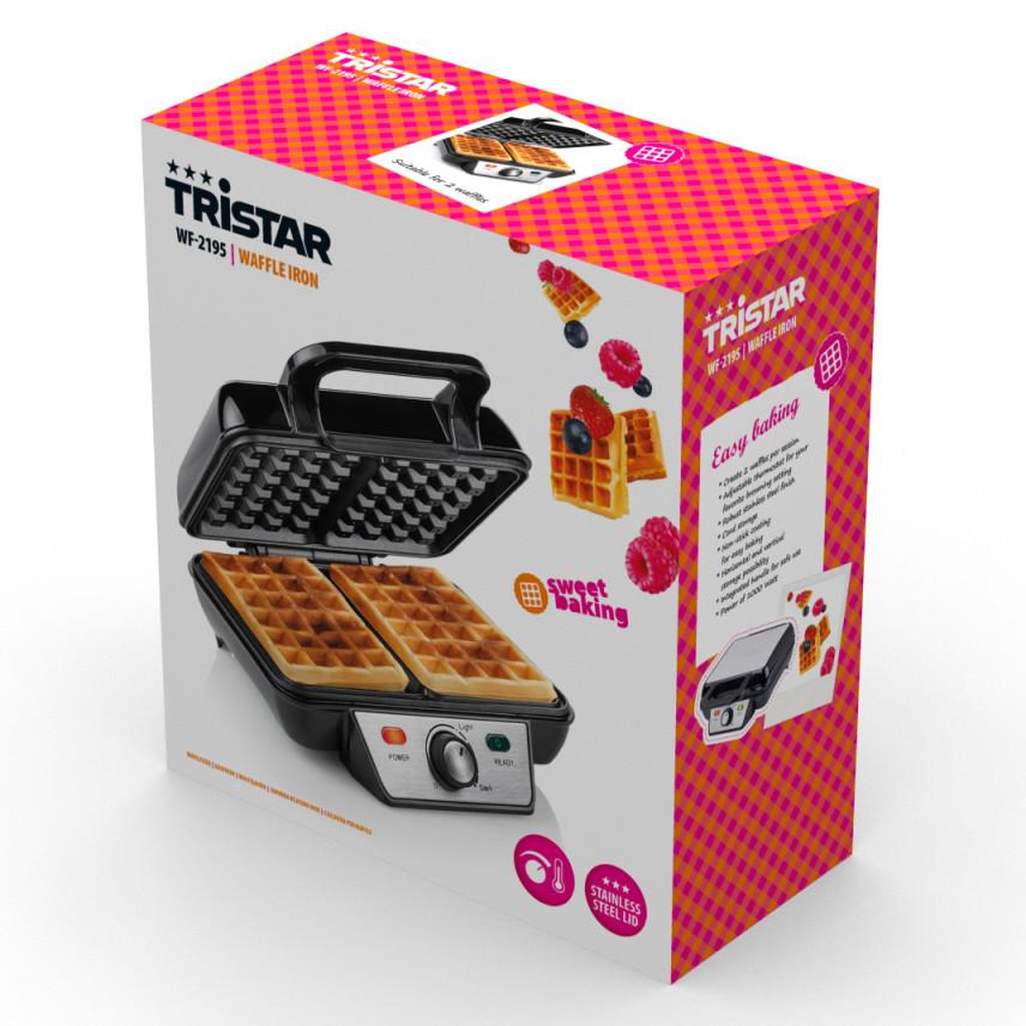 Voir la diapositive 2 : TRISTAR Gauffrier 1000w - WF-2195