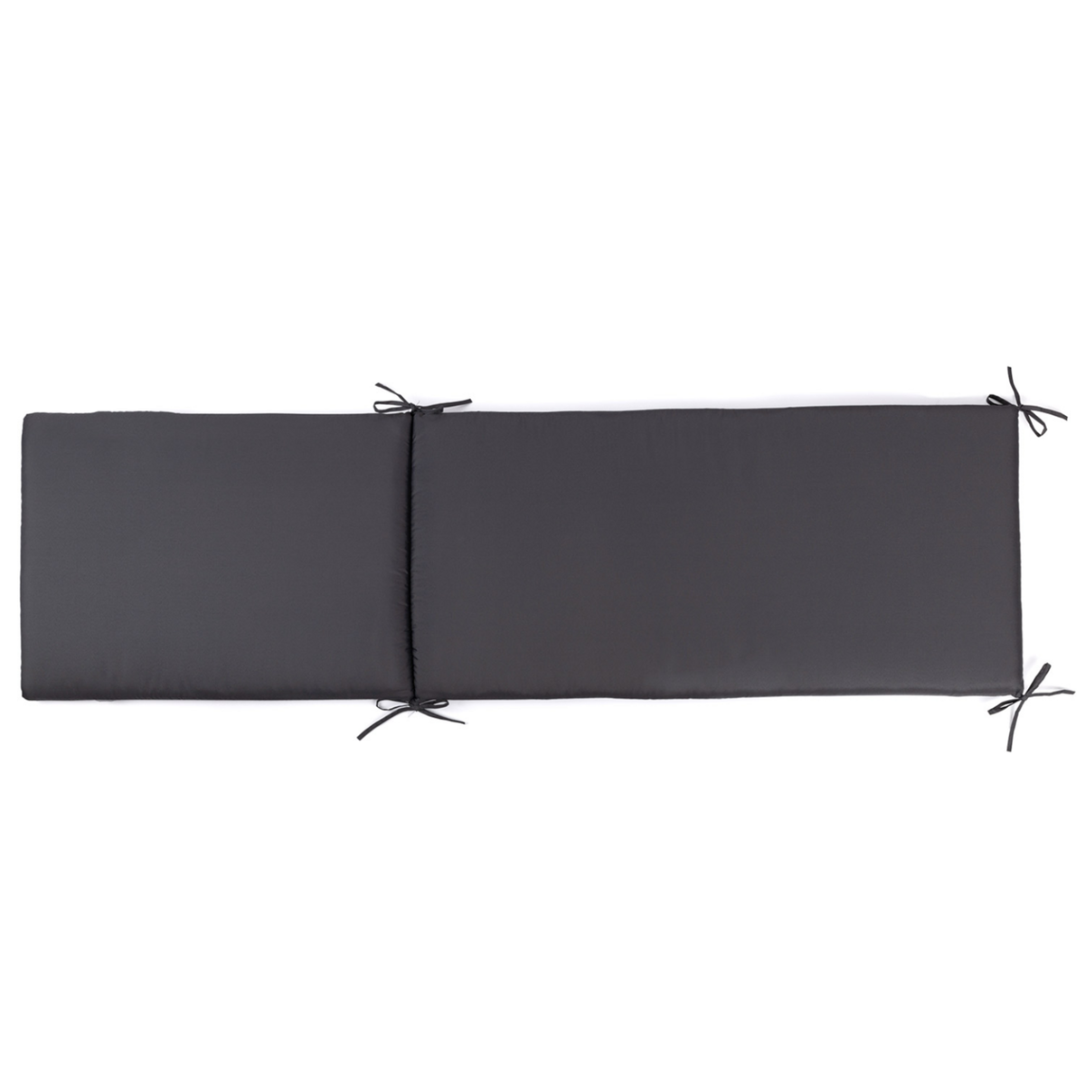 ID MARKET Lot de 2 coussins transat 190 cm gris anthracite