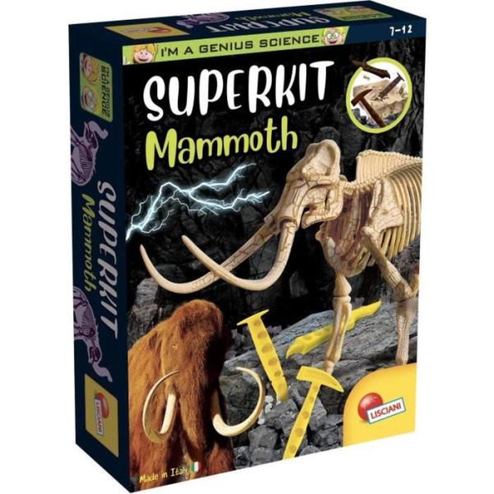 LISCIANI GIOCHI Super kit Mammouth - Kit Scientifique - I'M A GENIUS - Bloc a creuser