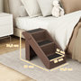 Voir la diapositive 3 : PAWHUT Escalier pour chien pliable - 3 marches antidérapantes - max. 10Kg - PP noir chocolat
