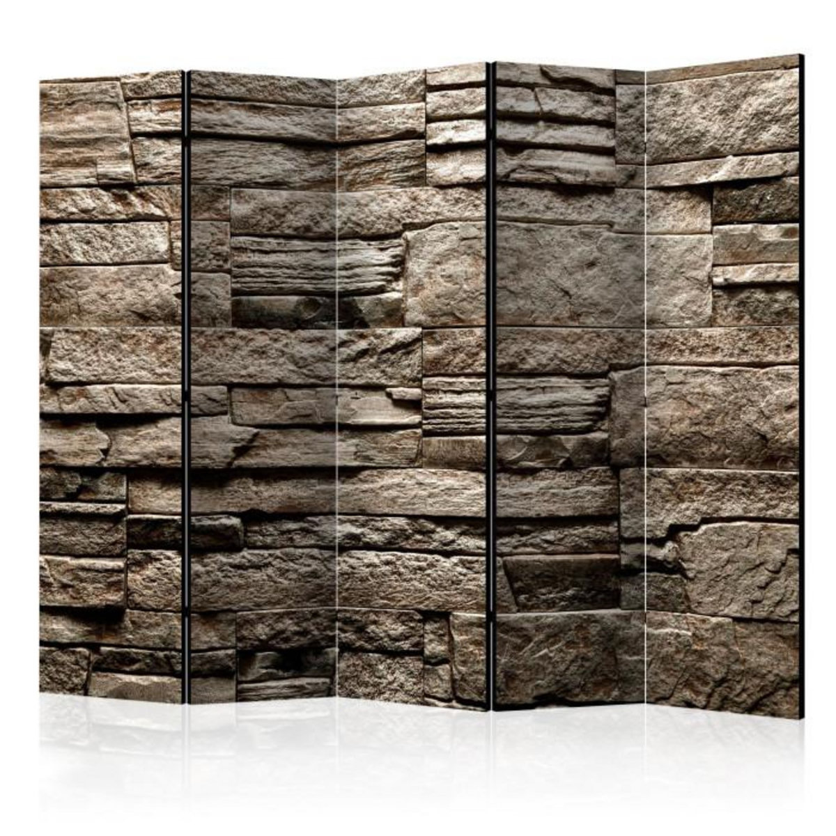 Paris Prix Paravent 5 Volets  Beautiful Brown Stone  172x225cm