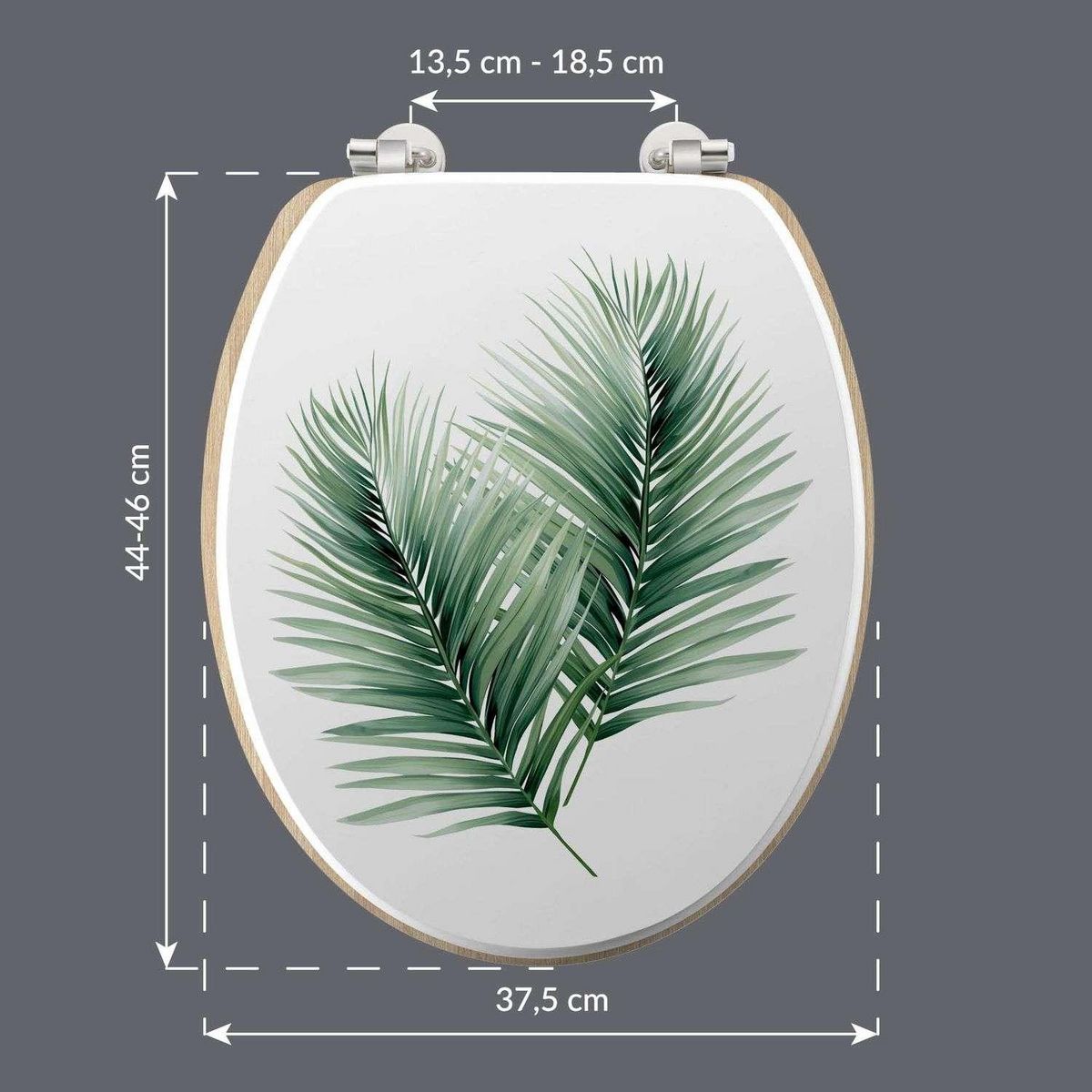 Douceur d'Intérieur Abattant et brosse WC Varadero - Blanc et vert