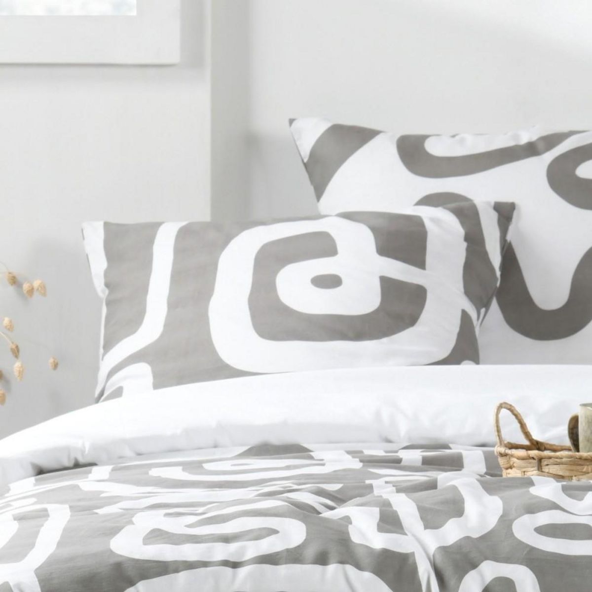 STOF Housse de couette 240x220 PINTO + 2 taies coton 57 fils