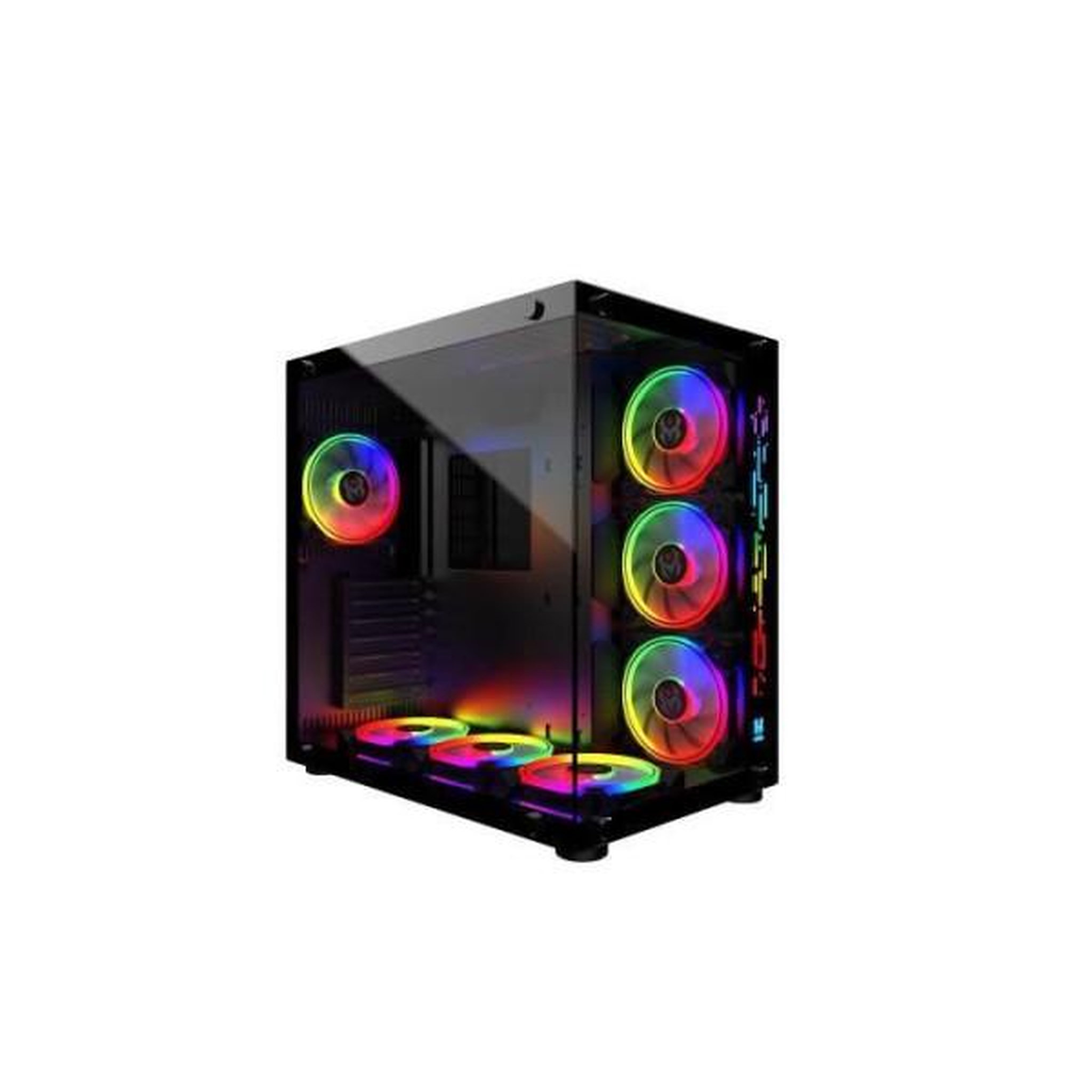 MRED Mred - boîtier pc gamer atx - noir rgb crystal sea