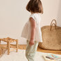 Voir la diapositive 5 : Petit Béguin Ensemble enfant blouse et pantalon en gaze de coton Arya