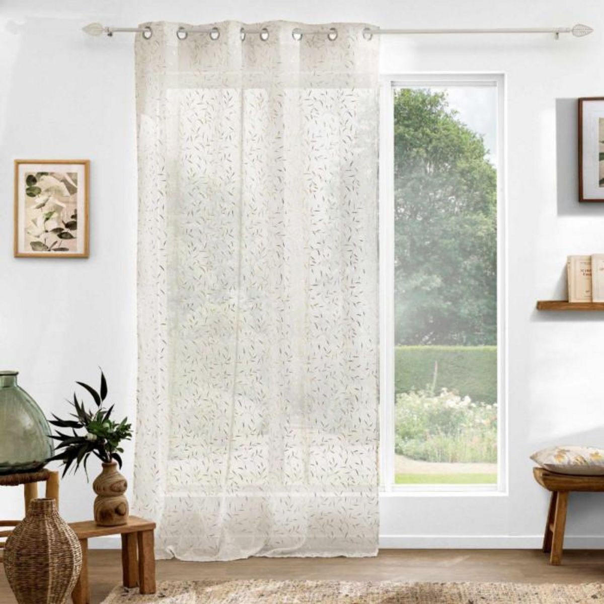 Paris Prix Rideau Voilage à Œillets  Maissa  140x240cm Or