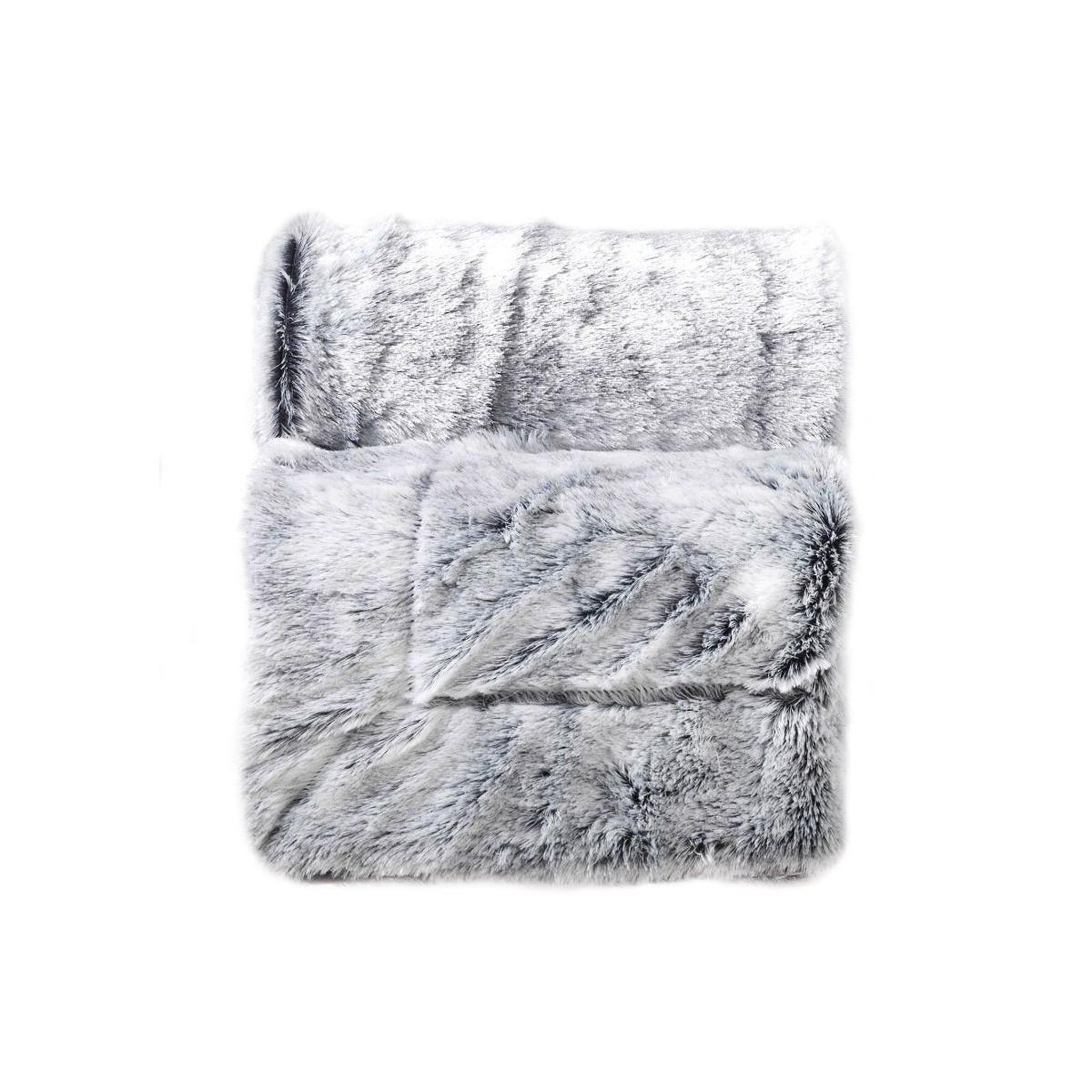 Douceur d'Intérieur Plaid imitation fourrure  antartic  125x150cm gris