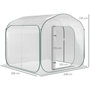 Voir la diapositive 3 : OUTSUNNY Serre pop-up - serre de jardin pop-up - porte zippée enroulable - dim. 2,08L x 2,08l x 1,95H m - sac transport inclus - PE blanc vert