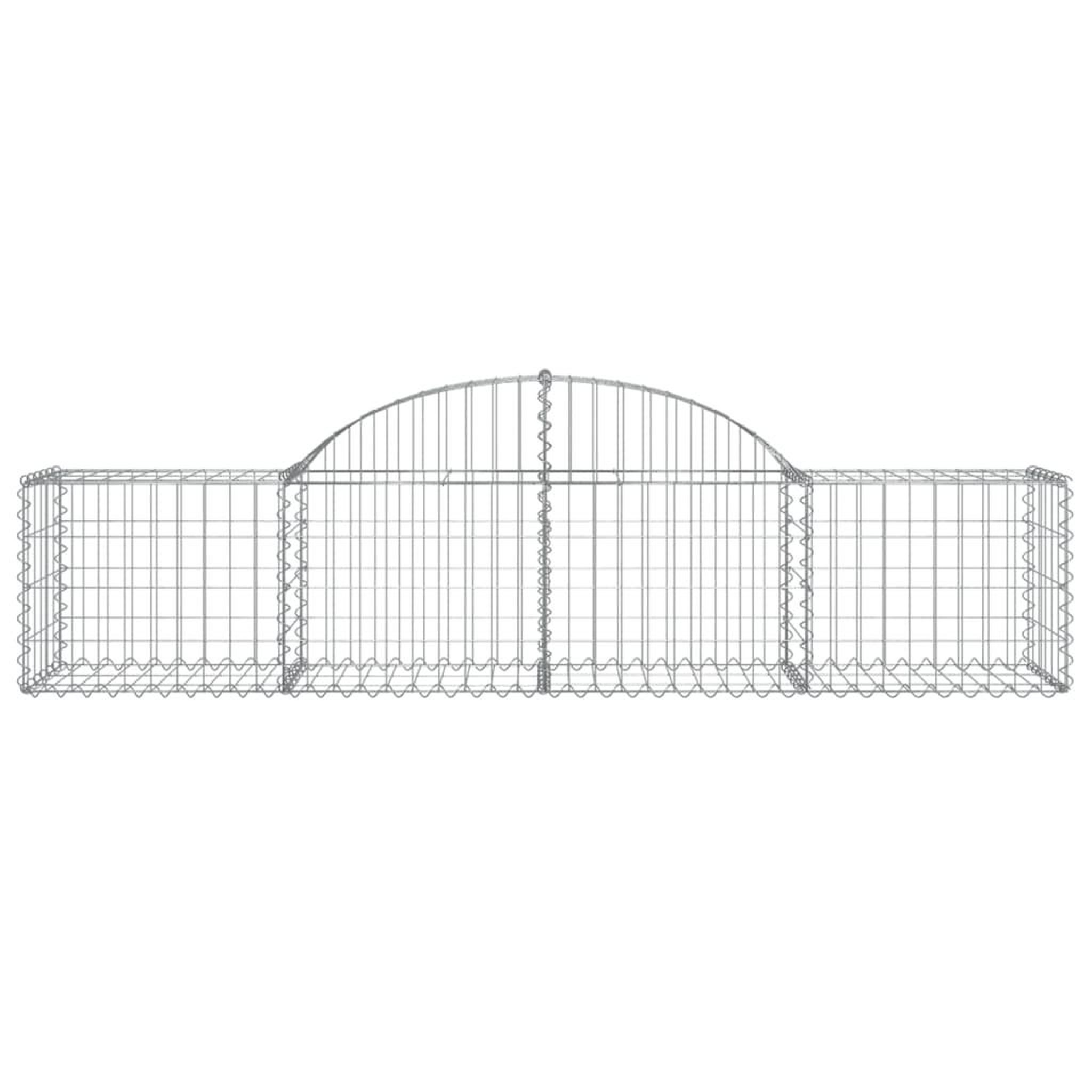 Voir la diapositive 4 : VIDAXL Paniers a gabions arques 14 pcs 200x50x40/60 cm fer galvanise