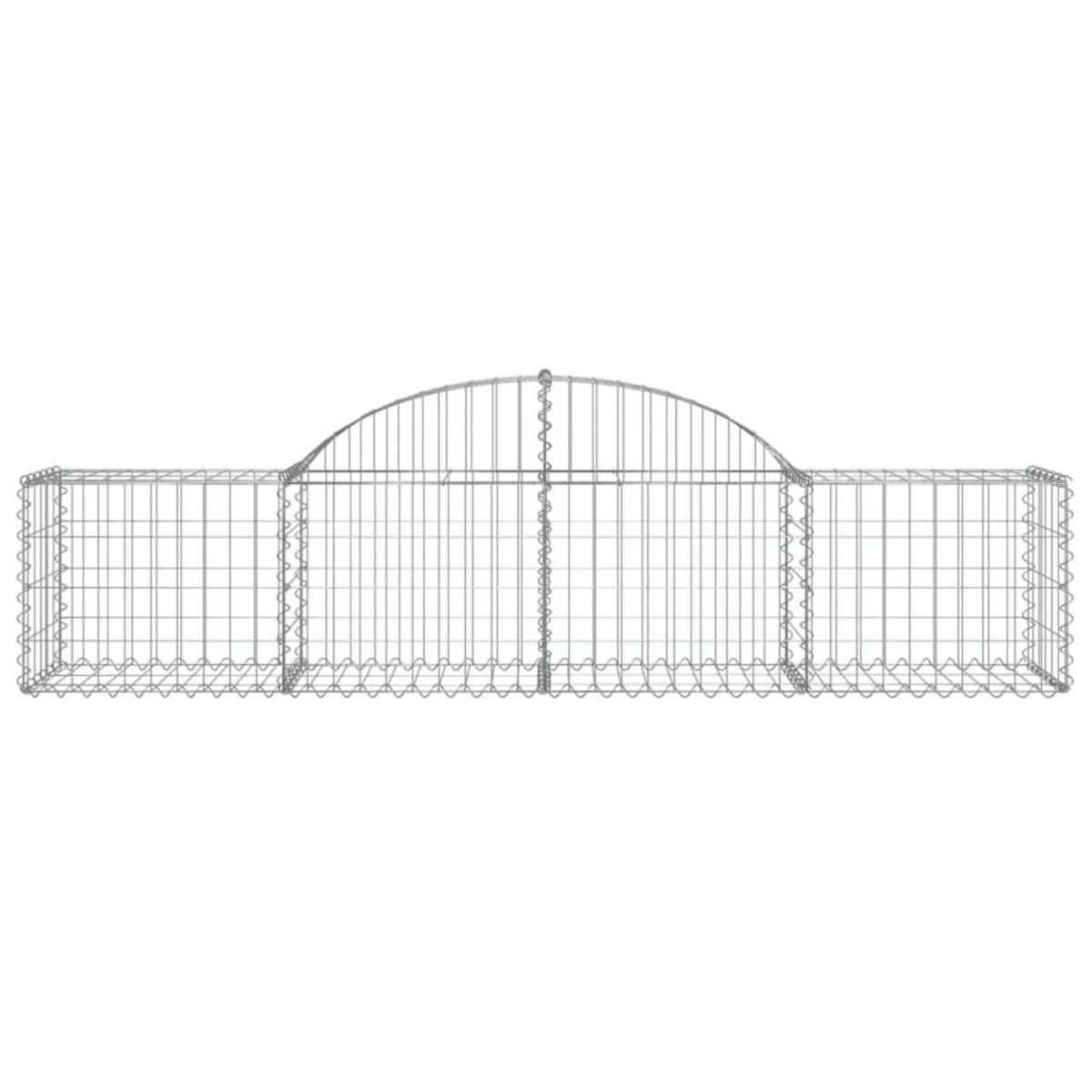 VIDAXL Paniers a gabions arques 14 pcs 200x50x40/60 cm fer galvanise