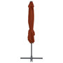 Voir la diapositive 4 : VIDAXL Parasol de jardin en porte-a-faux avec mat en acier terre cuite