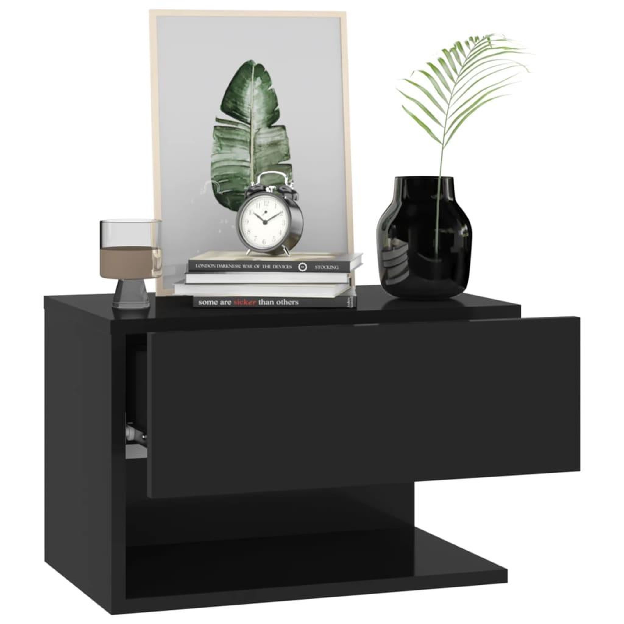 Voir la diapositive 4 : VIDAXL Tables de chevet murales 2 pcs Noir