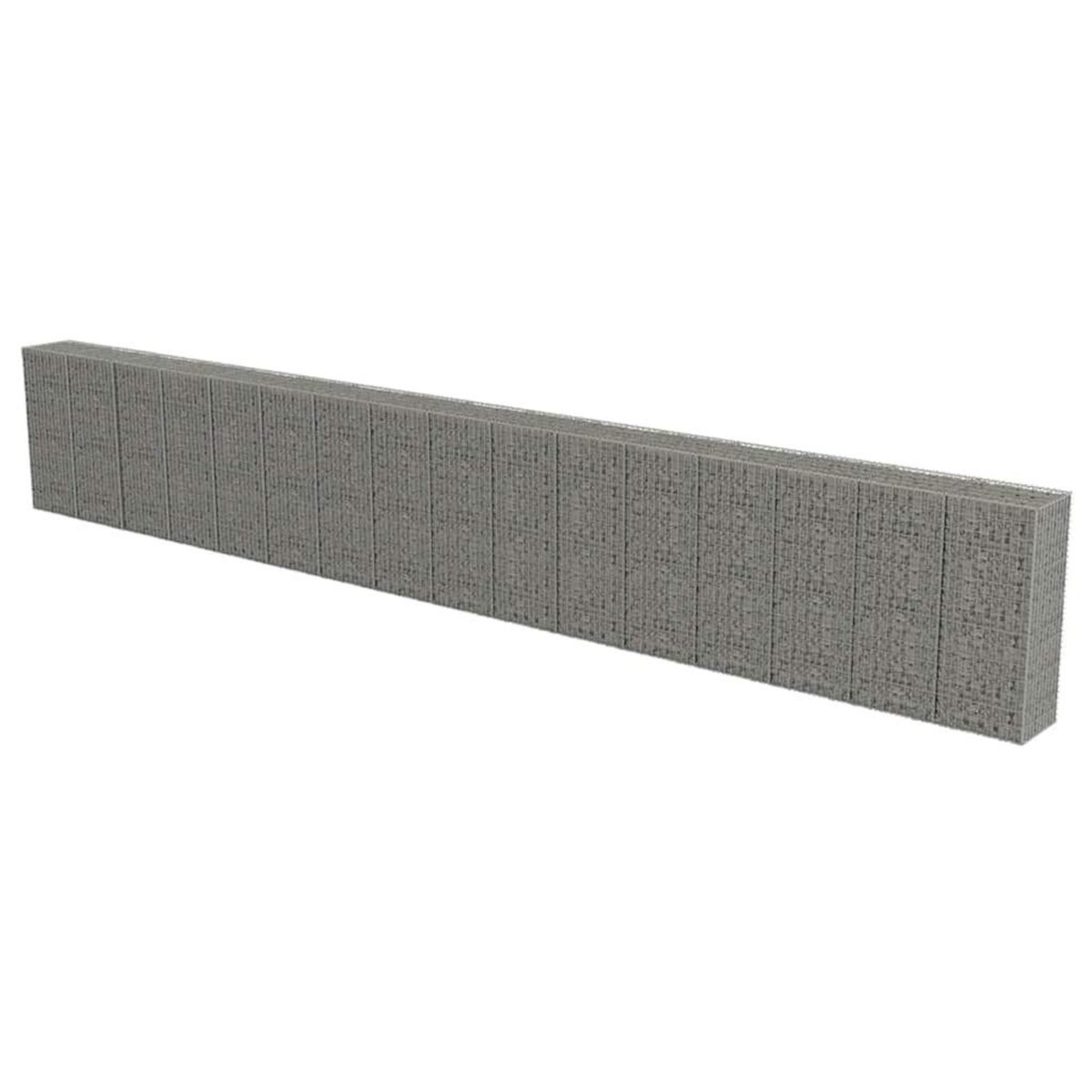 VIDAXL Mur a gabion avec couvercles Acier galvanise 900 x 50 x 150 cm