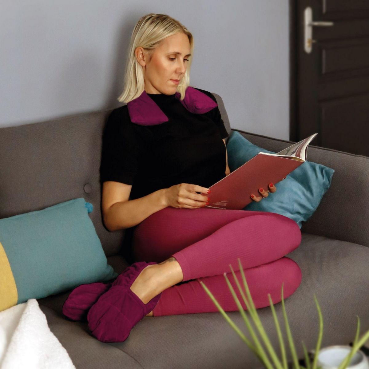 VIVEZEN Coussin, tour de cou chauffant 50 x 12 cm