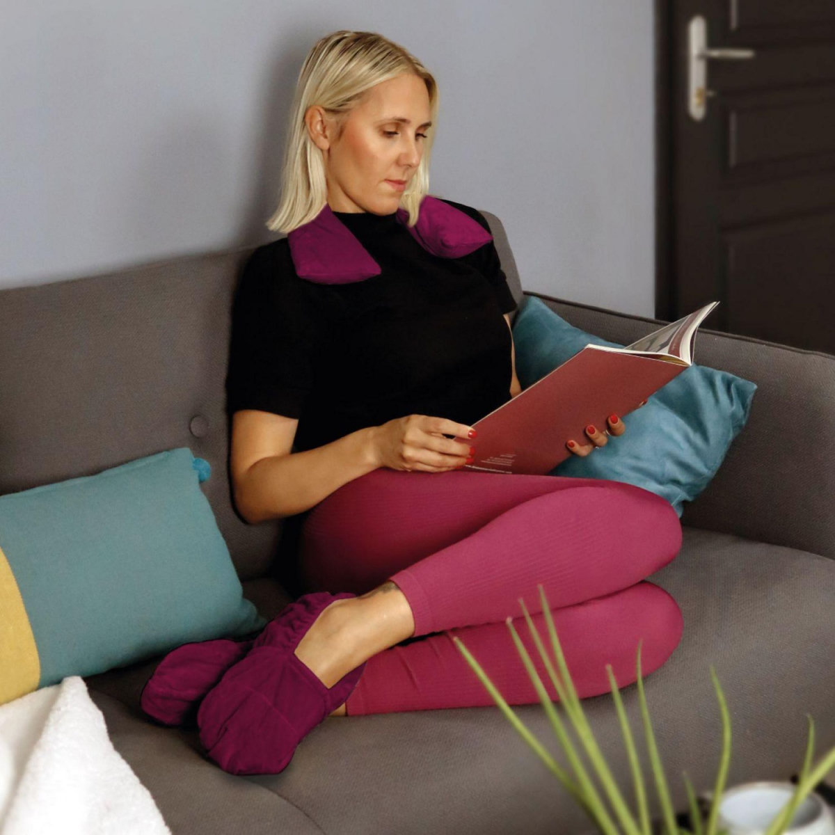 VIVEZEN Coussin, tour de cou chauffant 50 x 12 cm