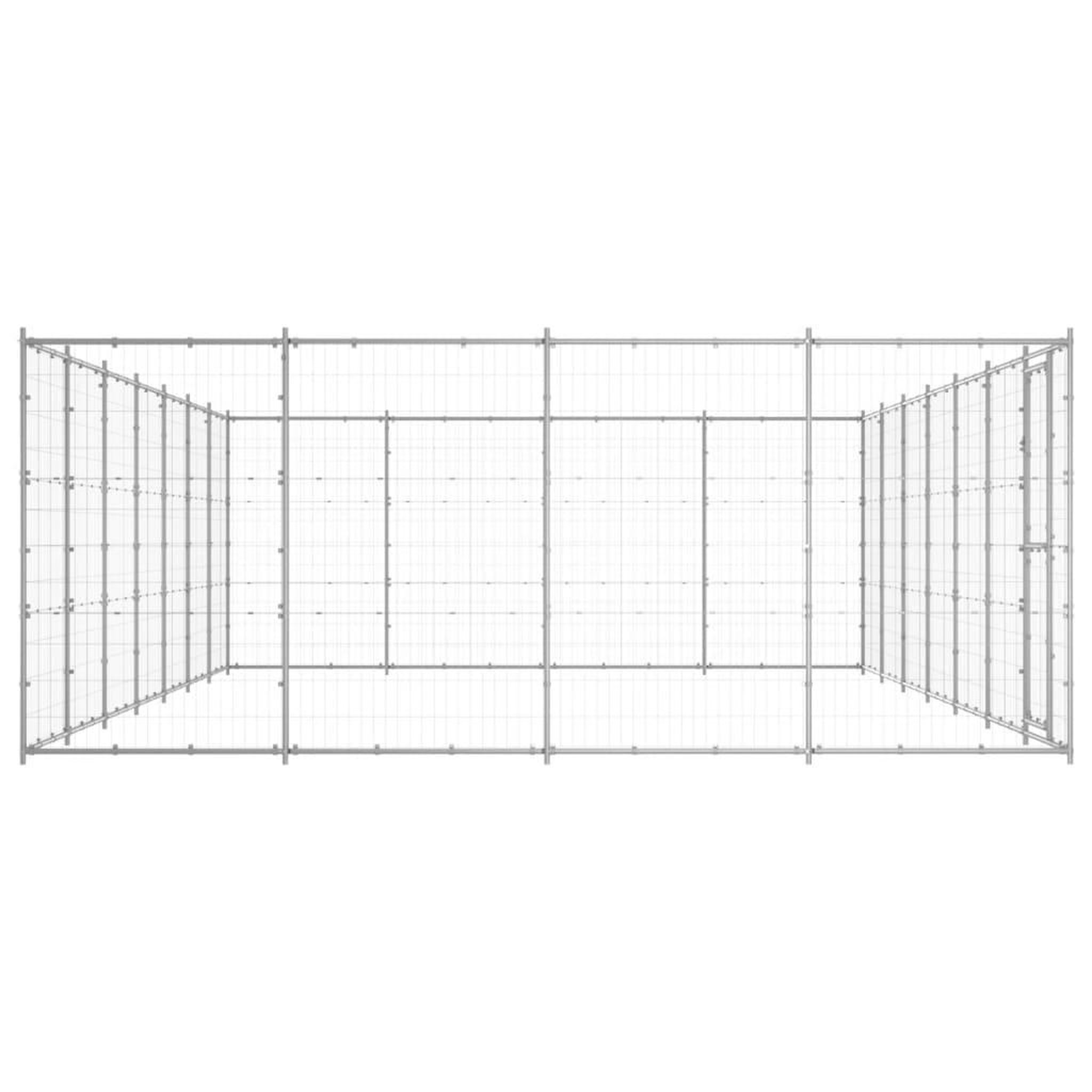 Voir la diapositive 3 : VIDAXL Chenil exterieur Acier galvanise 33,88 m²