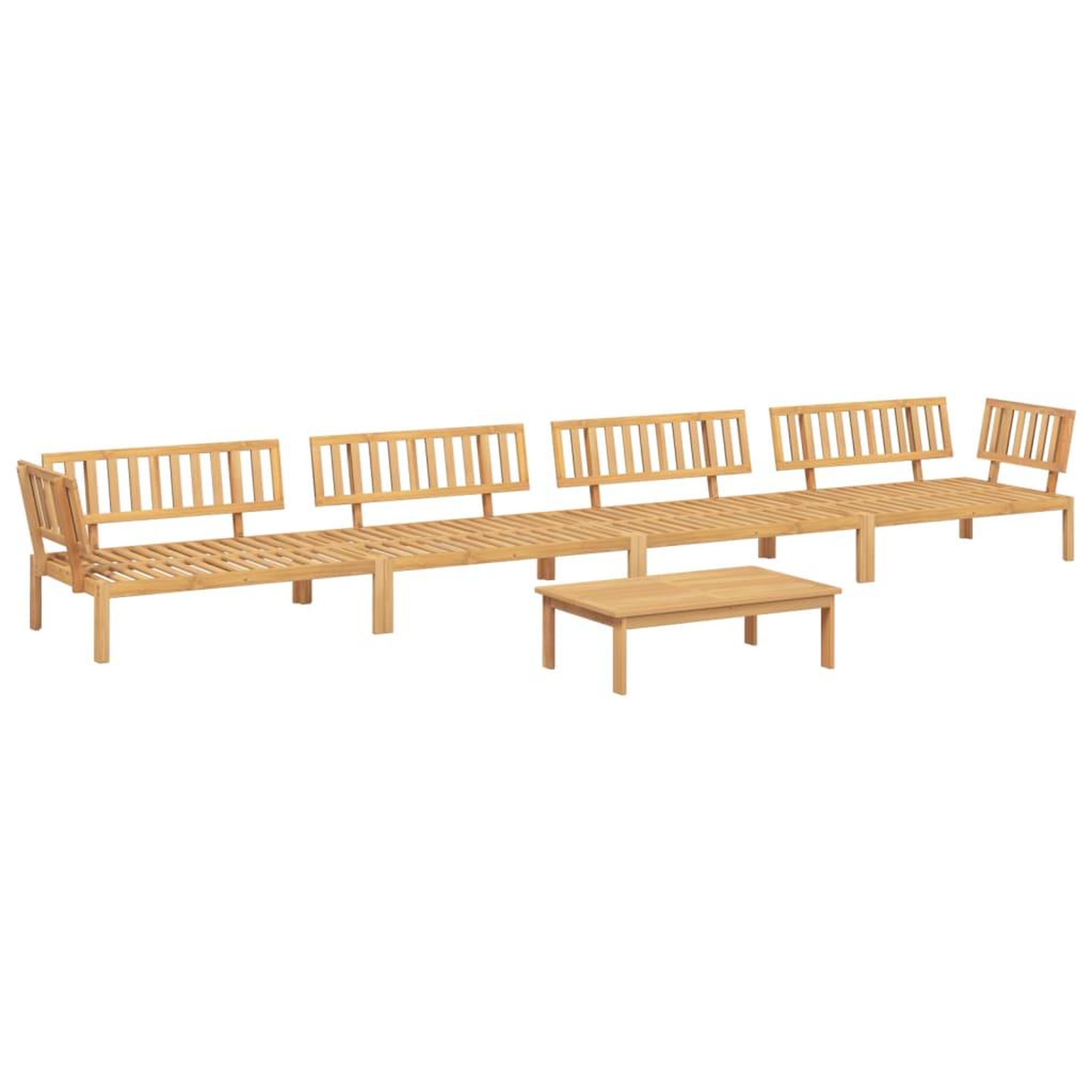 Voir la diapositive 2 : VIDAXL Salon palette de jardin 5 pcs bois d'acacia massif