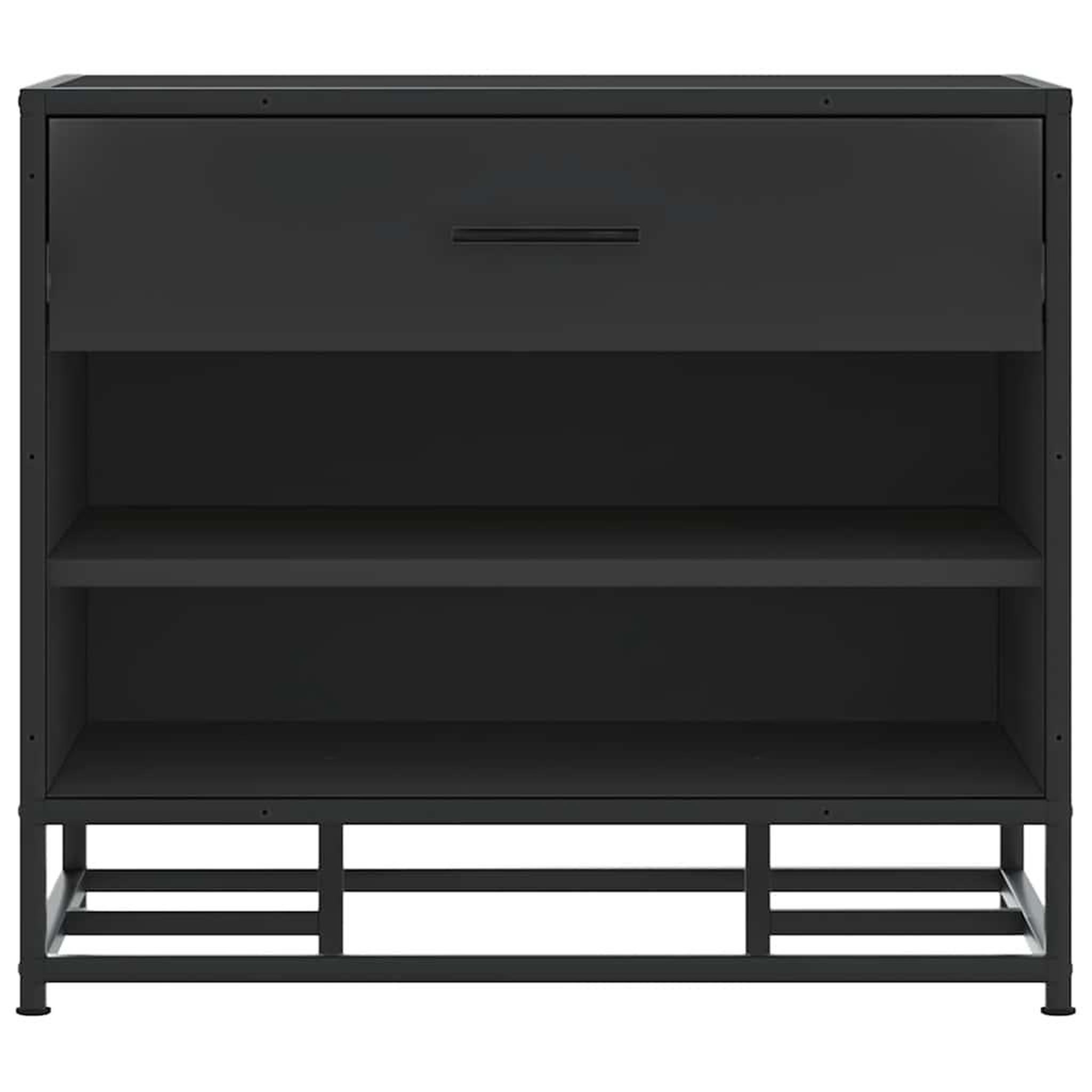 Voir la diapositive 4 : VIDAXL Banc a chaussures noir 60x40x53,5 cm bois d'ingenierie et metal