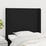 Voir la diapositive 1 : VIDAXL Tete de lit avec oreilles Noir 103x16x118/128 cm Tissu