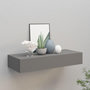 Voir la diapositive 1 : VIDAXL Etagere a tiroir murale Gris 60x23,5x10 cm MDF