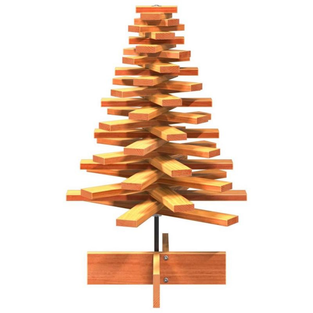 VIDAXL Arbre de Noël en bois pour décoration 80 cm bois de pin massif