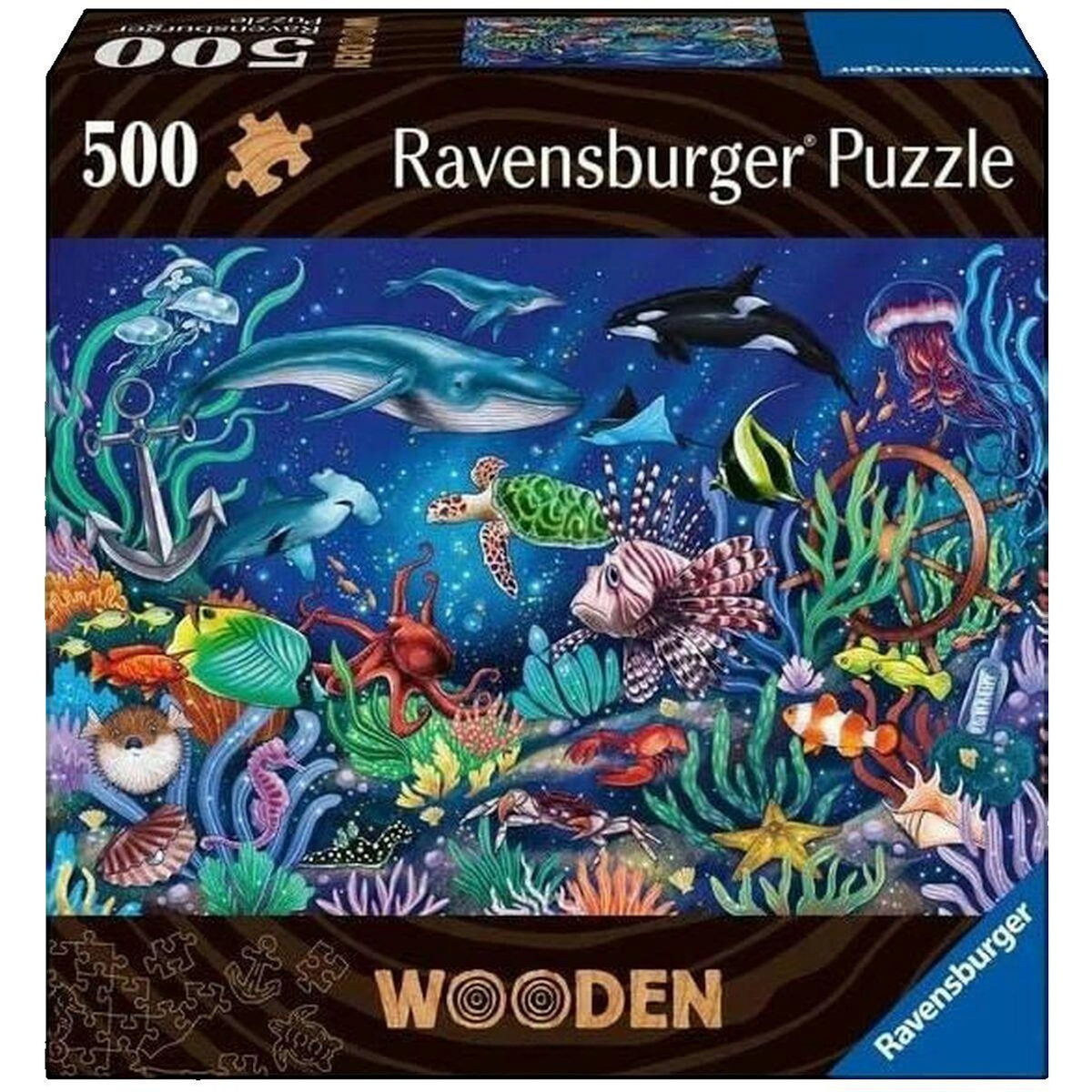 RAVENSBURGER Puzzle Ravensburger Monde marin coloré 500 pièces en bois
