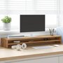 Voir la diapositive 4 : VIDAXL Support de moniteur chêne artisanal 100x24x13cm bois ingénierie