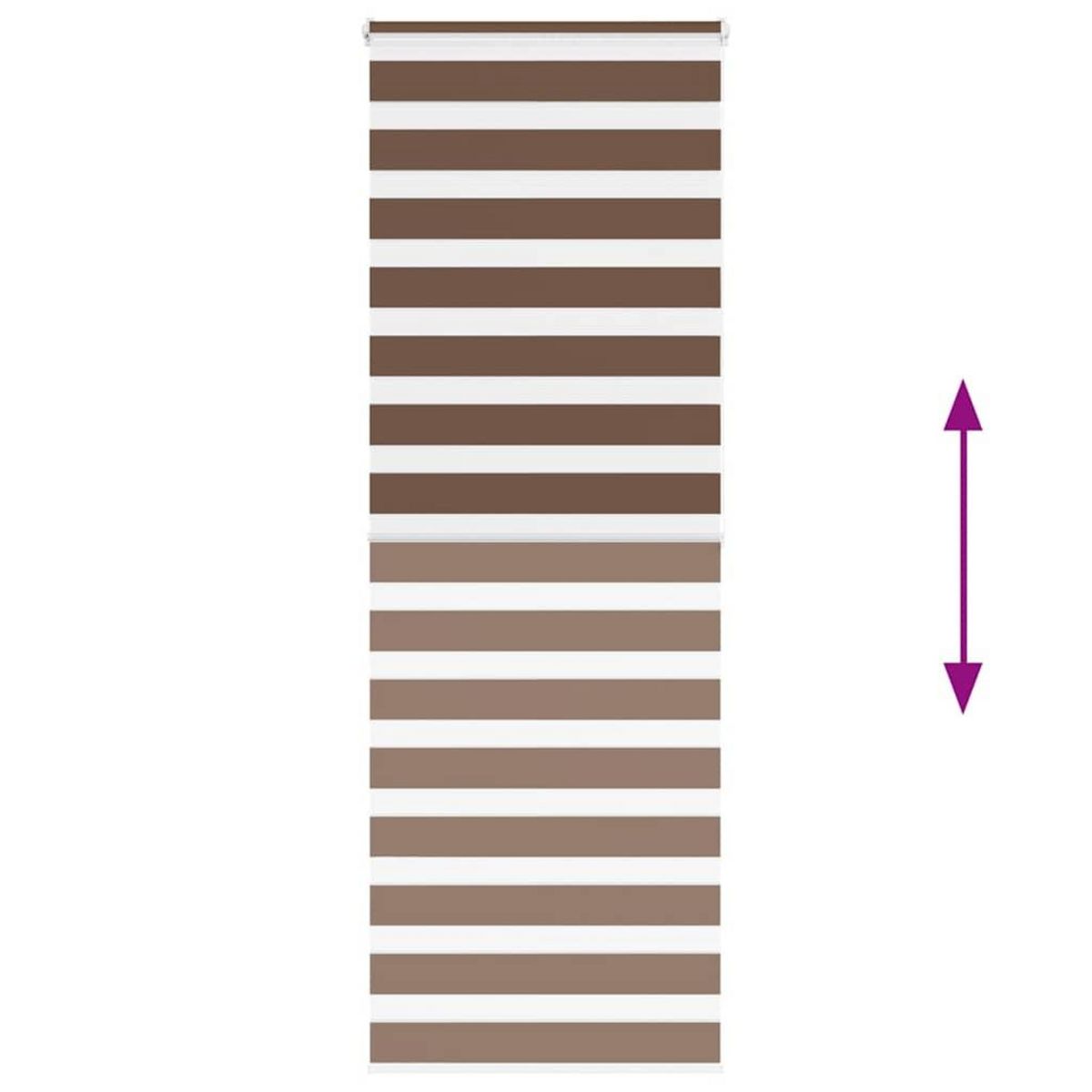 VIDAXL Store zebre marron 70x200 cm largeur du tissu 65,9 cm polyester