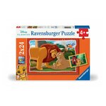 RAVENSBURGER Puzzle le roi lion disney animal friends 2x24p