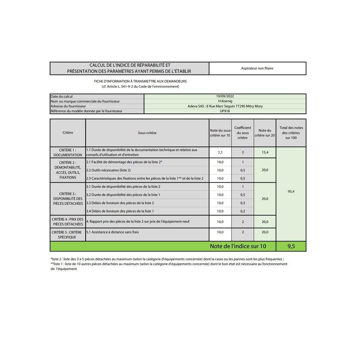 H.Koenig Aspirateur balai sans 2en1 rechargeable 25.9v rouge - UPX18