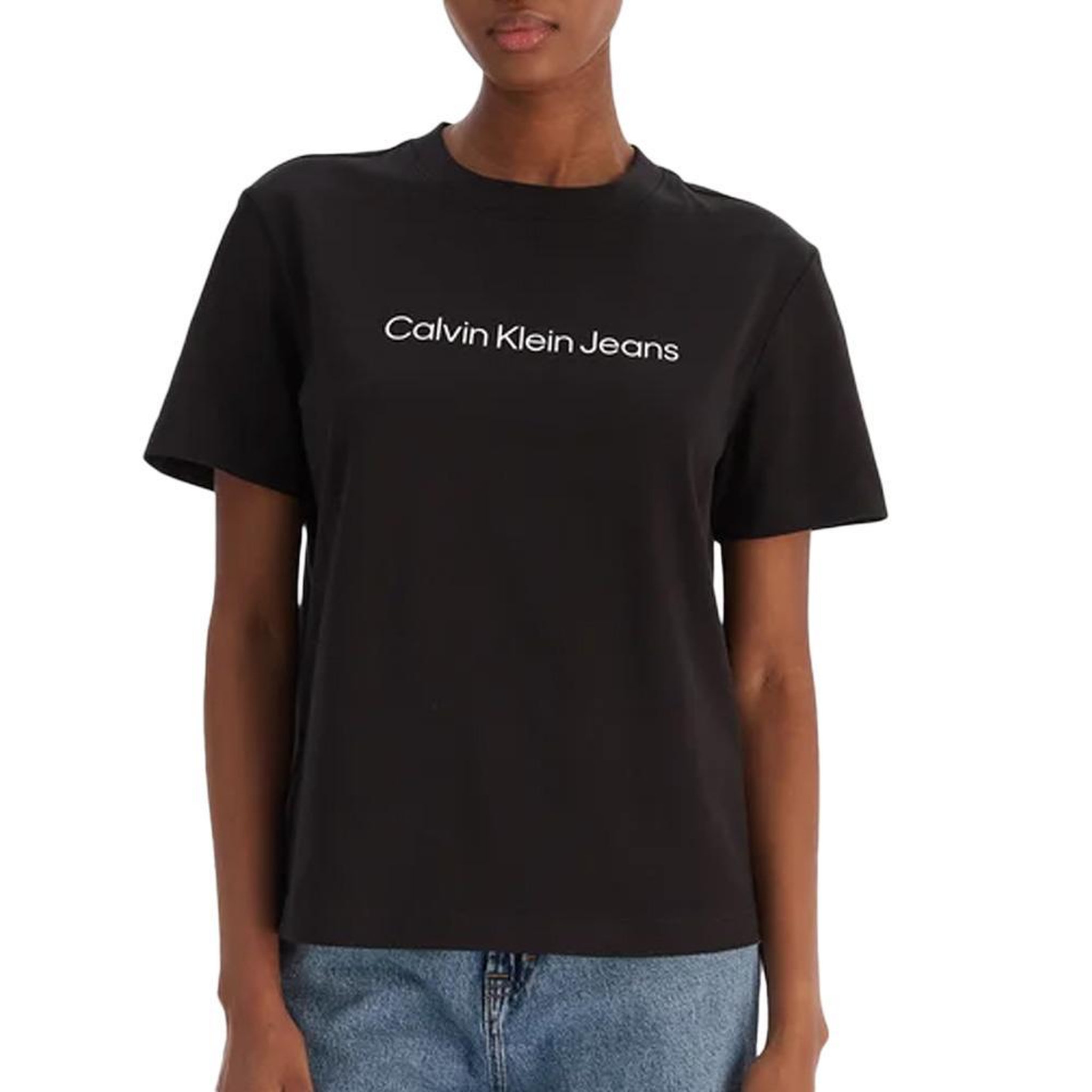 Voir la diapositive 1 : CALVIN KLEIN JEANS T-Shirt Noir Femme Calvin Klein Jeans LV047C912G