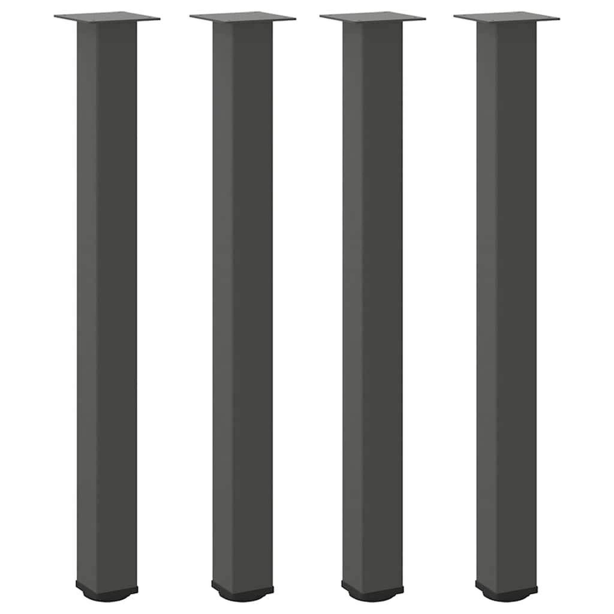 Voir la diapositive 2 : VIDAXL Pieds de table basse anthracite 4 pcs 100-102 cm acier