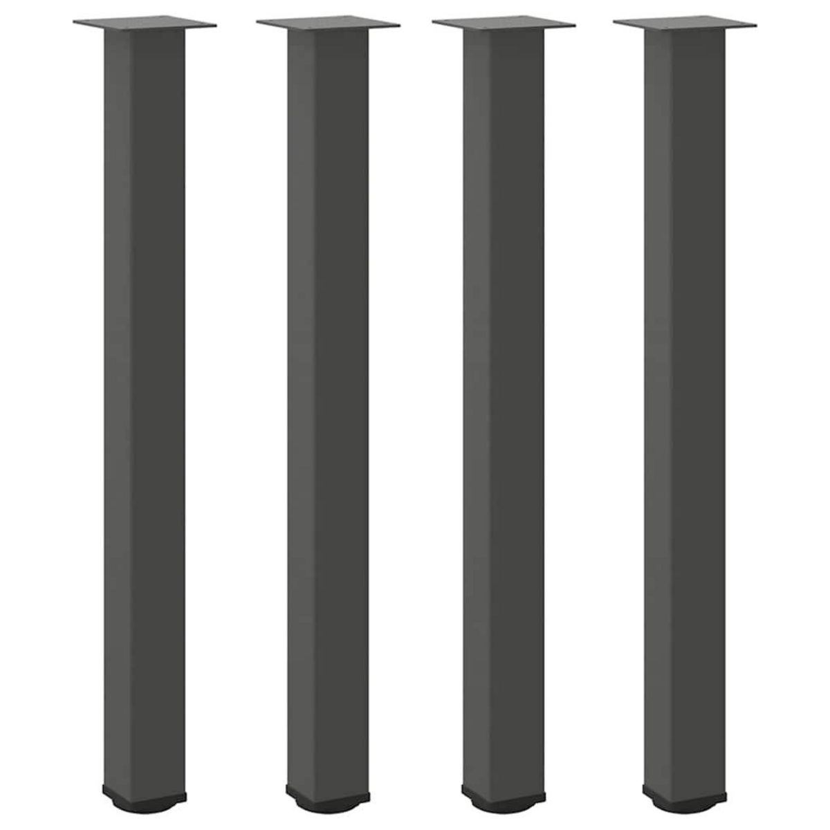VIDAXL Pieds de table basse anthracite 4 pcs 100-102 cm acier