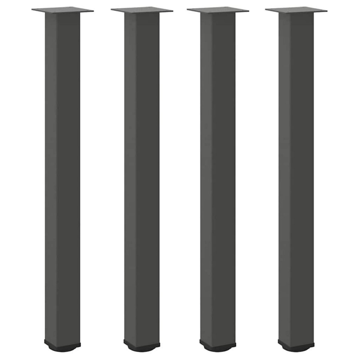 VIDAXL Pieds de table basse anthracite 4 pcs 100-102 cm acier