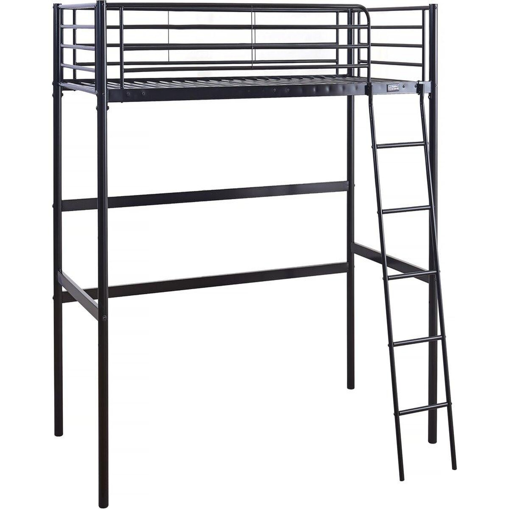 Habitat et Jardin Lit mezzanine en métal  alora  - 90 x 190 cm - noir