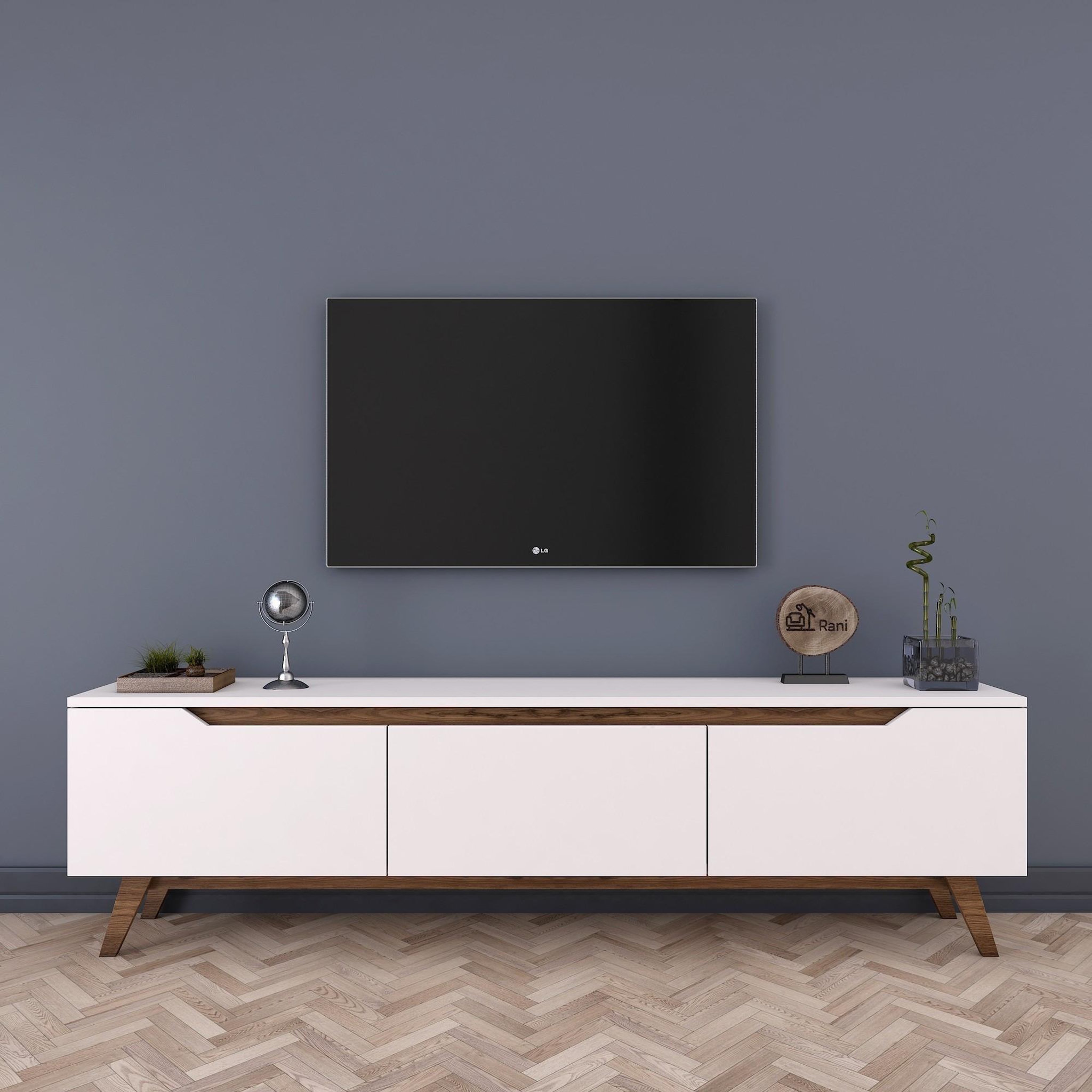 Voir la diapositive 4 : Habitat et Jardin Meuble tv en bois  digi  - 180 x 35 x 48 cm - marron